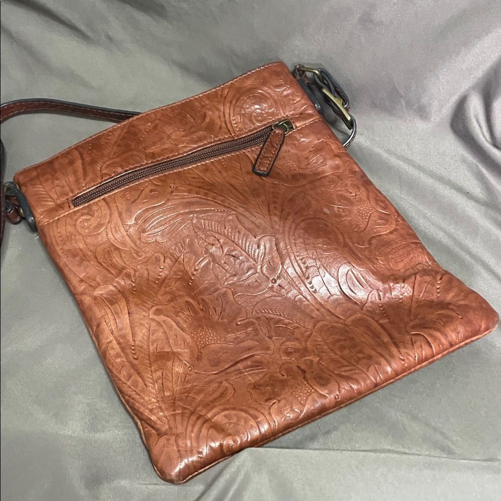 Margot Anthro Embossed Leather Floral Crossbody - Picture 2 of 6